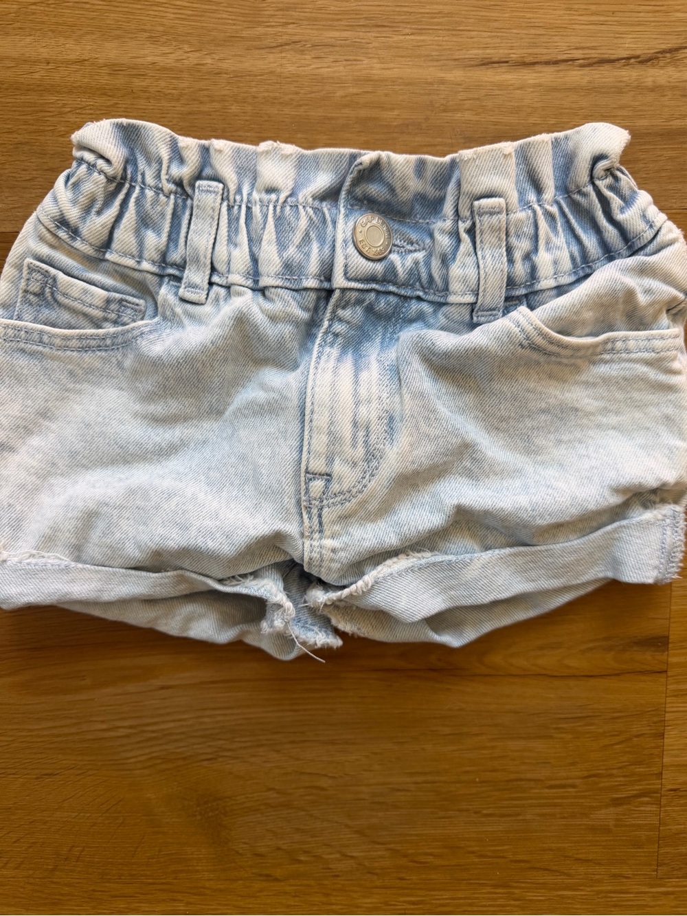 GAP Light Blue Elastic Waist Denim Shorts